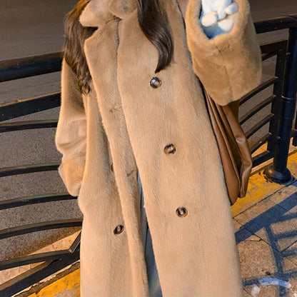 🎁Warm Gift🔥Women's Winter Warm Eco-Friendly Technology Velvet Long Coat Jacket