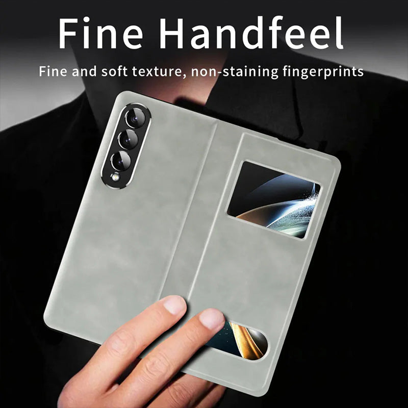 Exquisite Gift - Stylish Textured Leather Flip Phone Case