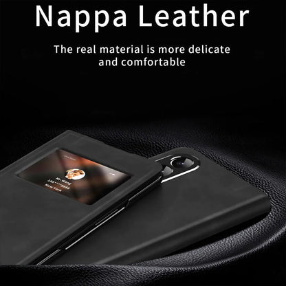 Exquisite Gift - Stylish Textured Leather Flip Phone Case