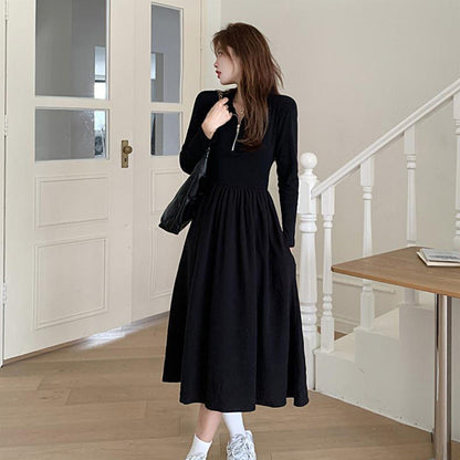 👗Black Long Sleeve Dress（50% OFF）