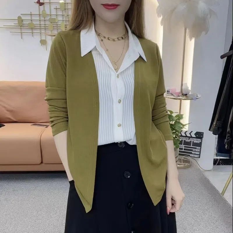 🎉New Product Launch💐– Women's Faux Knit Two Piece Knit Shirt（53% OFF）