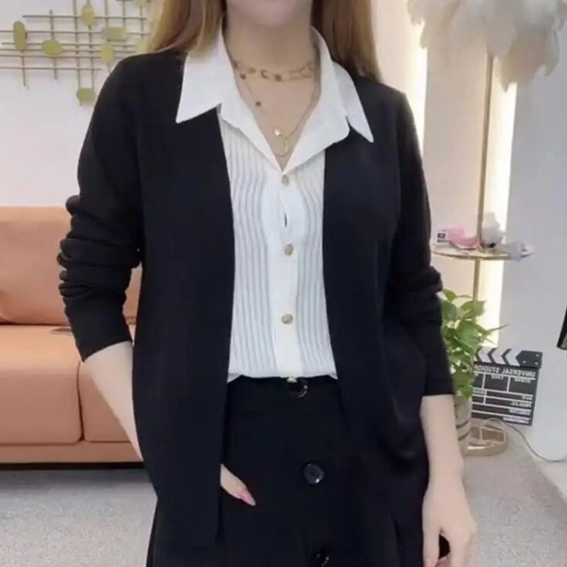 🎉New Product Launch💐– Women's Faux Knit Two Piece Knit Shirt（53% OFF）