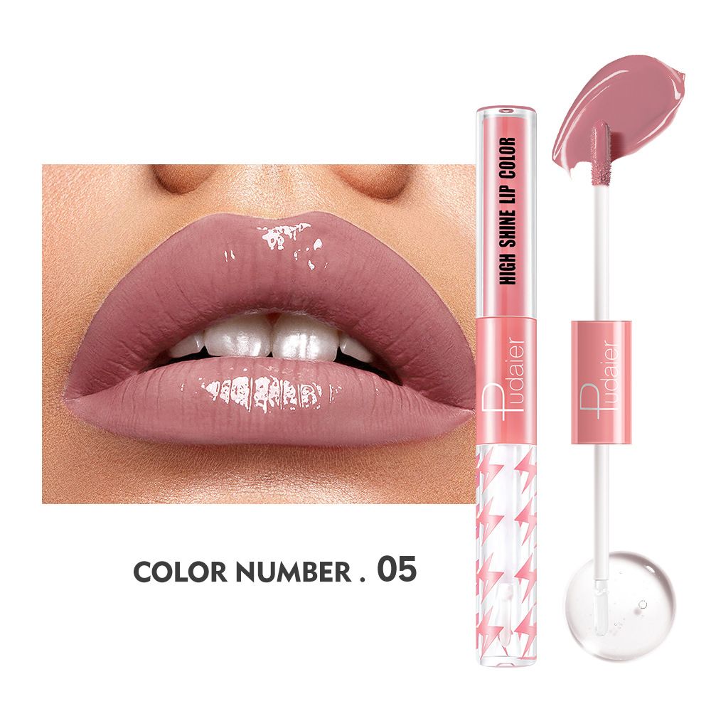 16 Colors Double Ended Highlighting Lip Gloss - High-shine Long-lasting