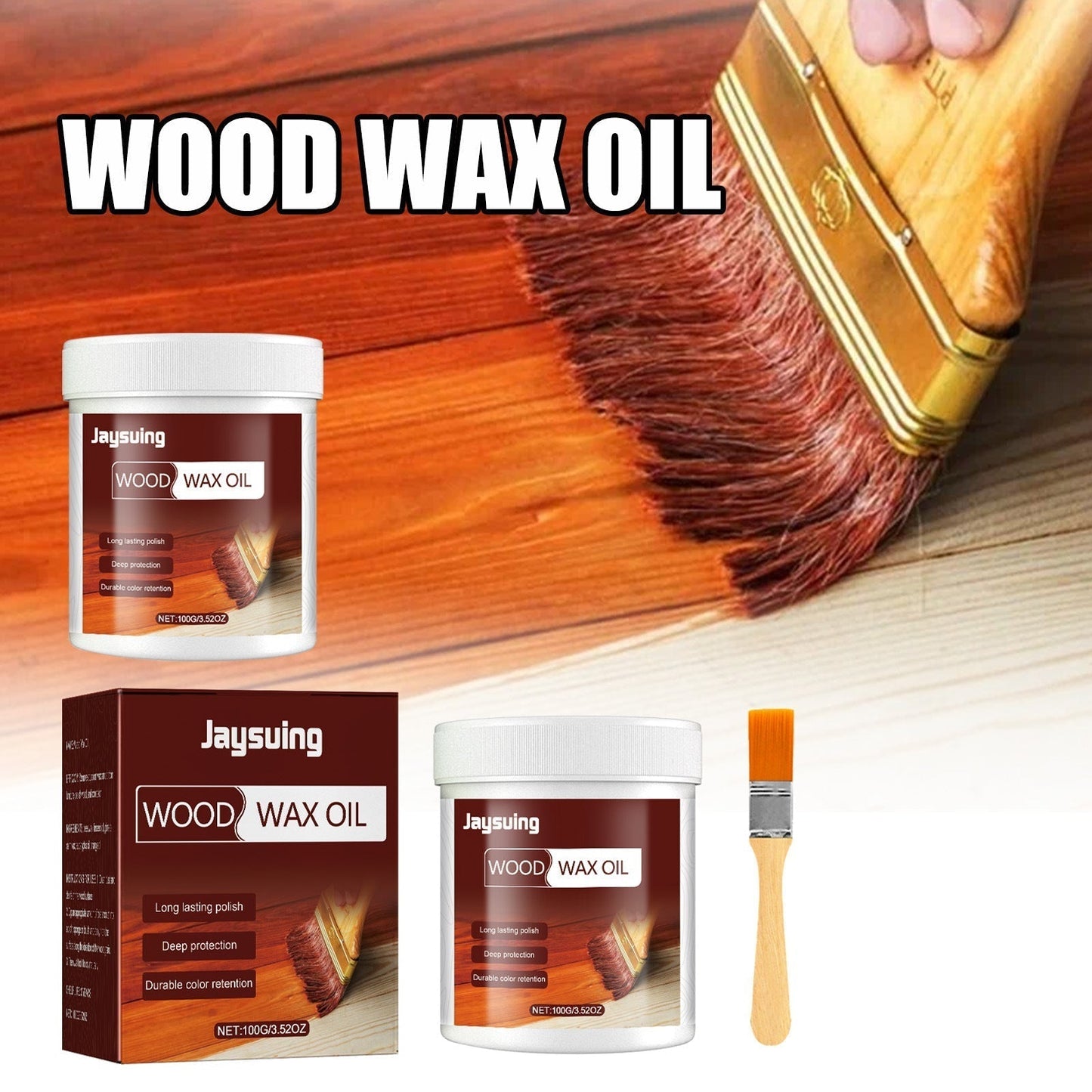 Wood Cleaner & Polish 3.5 Oz- Comes with Premium Brush（BUY 1 GET 1 FREE）