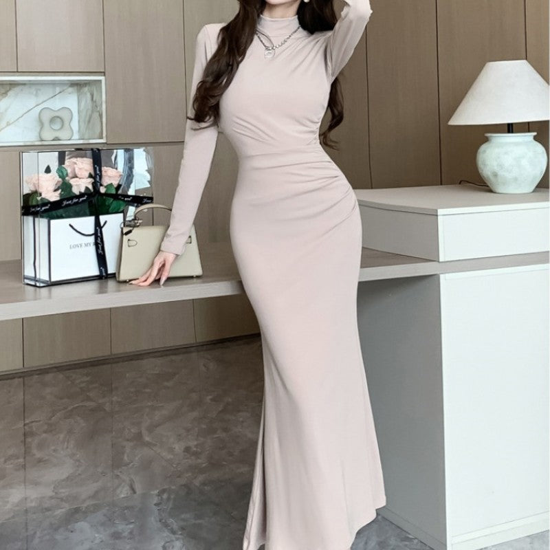 Women's Thermal Pleated Slim Fit Maxi Dress💖