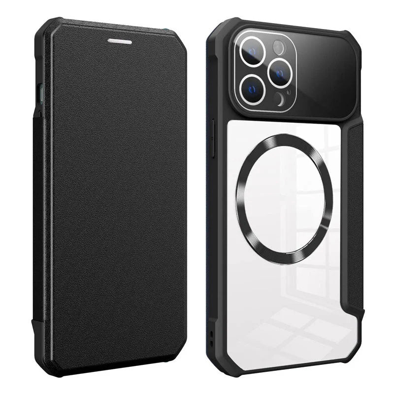 Magnetic Flip Case for iPhone with Card Slot