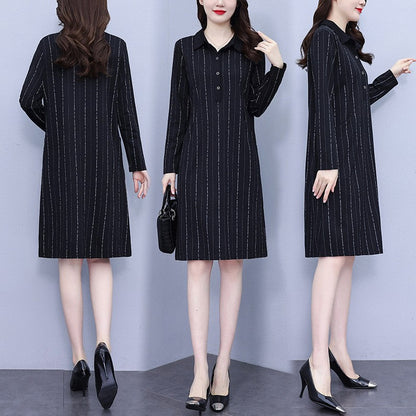 🎁Hot Sale 48% OFF⏳Women's Loose Lapel Long Sleeve Dress with Pockets🎀