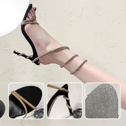 👠Women's Sexy Multi-Layer Wrap High Heel Sandals